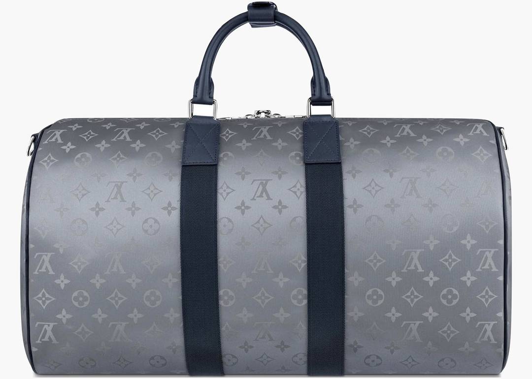 Louis Vuitton Keepall Bandouliere 50 Damier Salt Marine in Coated Canvas  with Silver-tone - US