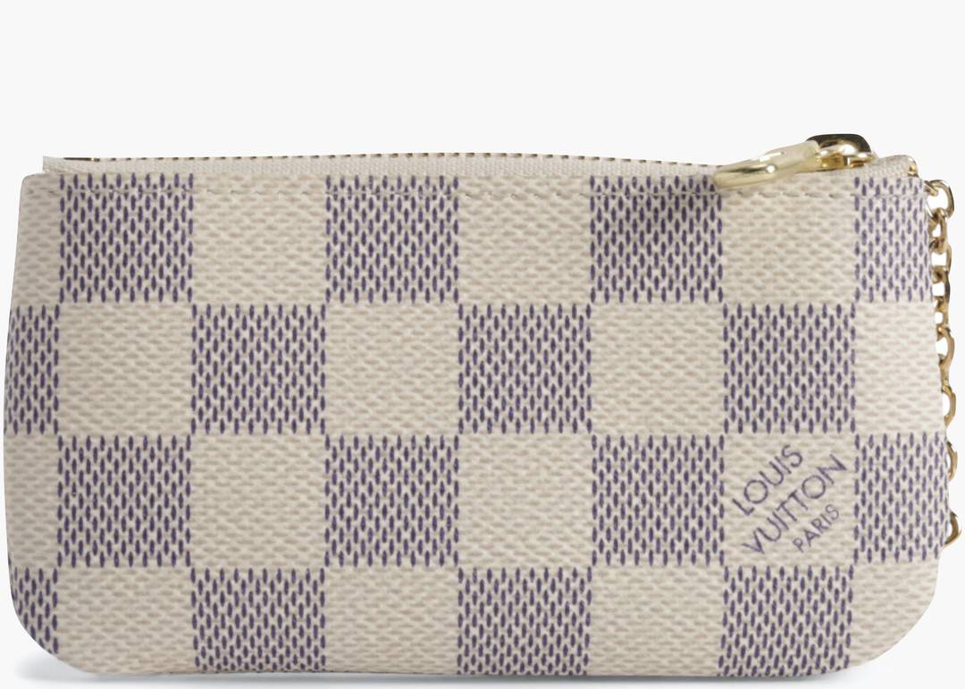 LOUIS VUITTON Key Coin Pouch Damier Azur White-US