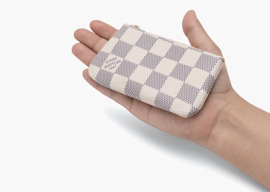 LOUIS VUITTON Damier Azur Key Pouch WhiteBlue - E-SEVEN STORE