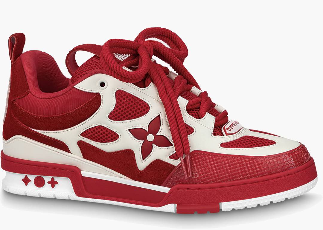 NEW FASHION] Louis Vuitton LV Supreme Red Black Yeezy Sneaker