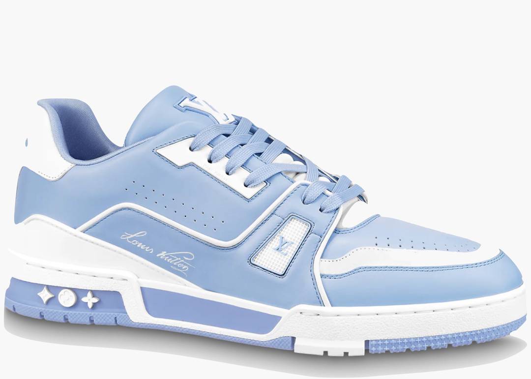 Men Louis Vuitton Lv Trainer Sky Blue