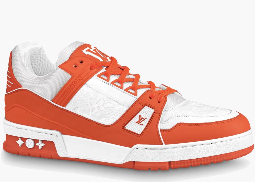 LOUIS VUITTON VIRGIL ABLOH TRAINER SNEAKER ORANGE-WHITE COLOR