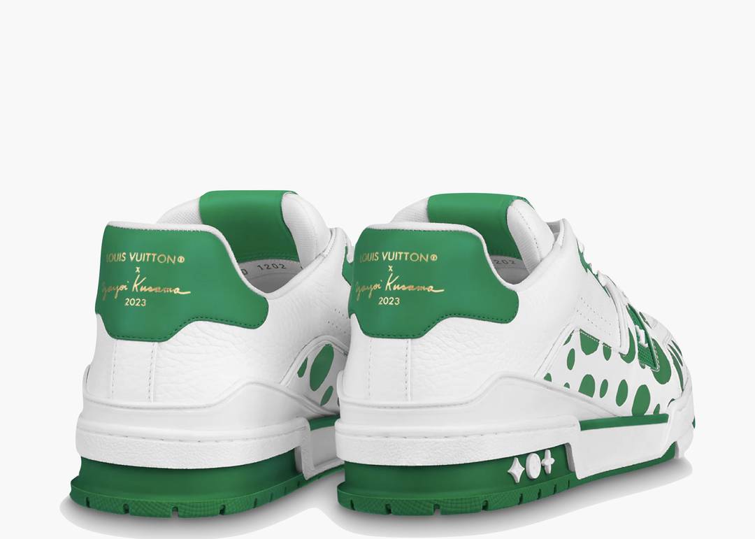 Louis Vuitton green x Yayoi Kusama Infinity Dots LV Sneakers