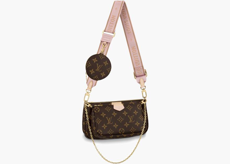 Louis Vuitton Multi Pochette Accessoires Monogram Rose Clair in Coated  Canvas/Leather