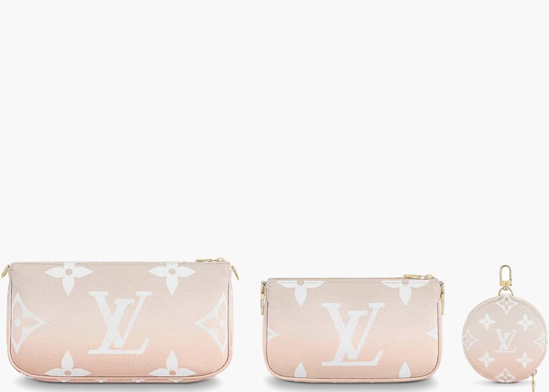 Louis Vuitton Multi Pochette Gradient Pastel Mist in Coated Canvas