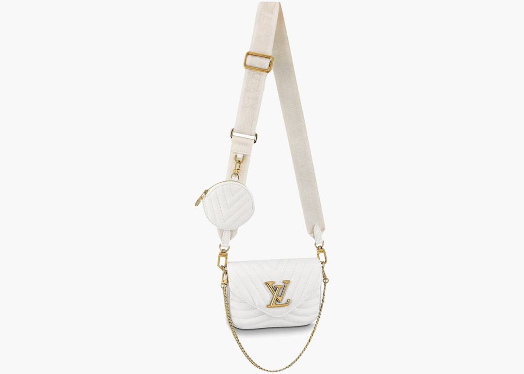 Louis Vuitton New Wave Multi-Pochette Snow in Calfskin Leather