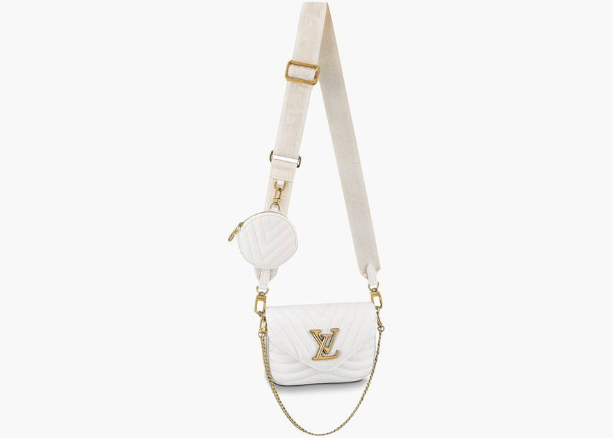 Louis Vuitton New Wave Multi-Pochette Snow in Calfskin Leather with Vintage  Gold-tone