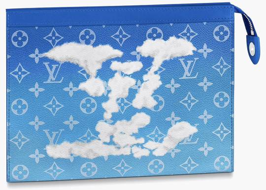 💙☁️New!! Louis Vuitton Clouds Virgil Abloh POCHETTE A4☁️💙