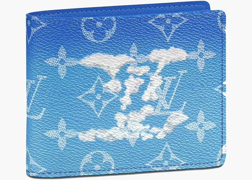 Louis Vuitton Slender Wallet Clouds Monogram Blue in Coated Canvas