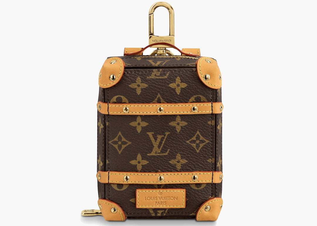 Louis Vuitton Soft Trunk Backpack Bag Charm and Key Holder Brown in Canvas