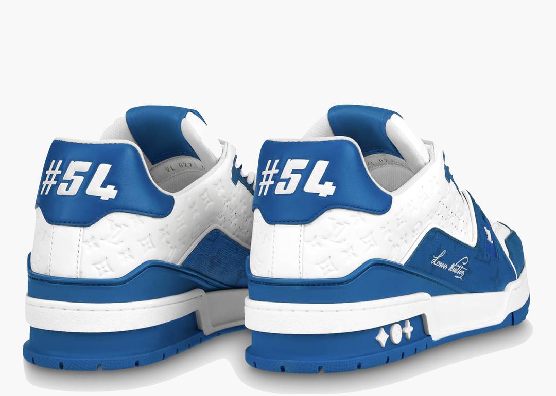 Louis Vuitton Trainer #54 Signature White Blue – Tenisshop.la