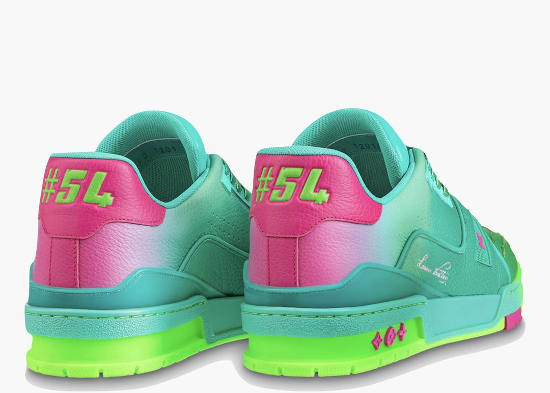 Louis Vuitton Trainers Green And Pink