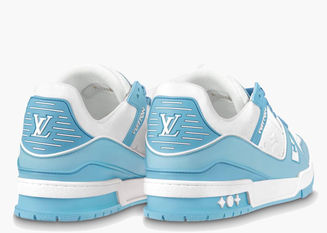 Louis Vuitton Monogram White Sky Blue Trainers