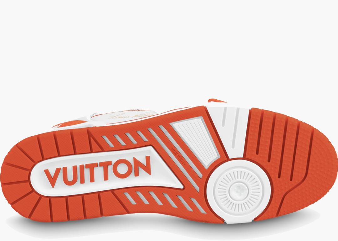 Louis Vuitton Virgil Abloh Orange And White Monogram Denim And