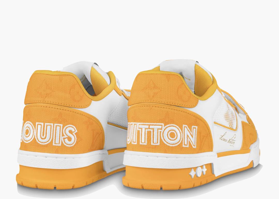 Louis Vuitton Trainer Yellow Monogram Denim White