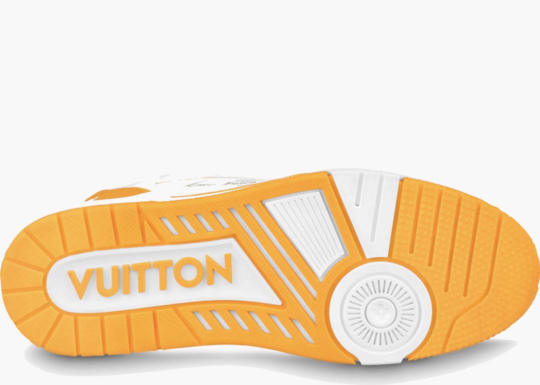 Louis Vuitton Trainer Low 'Orange Monogram Denim' - 1A9ZBI