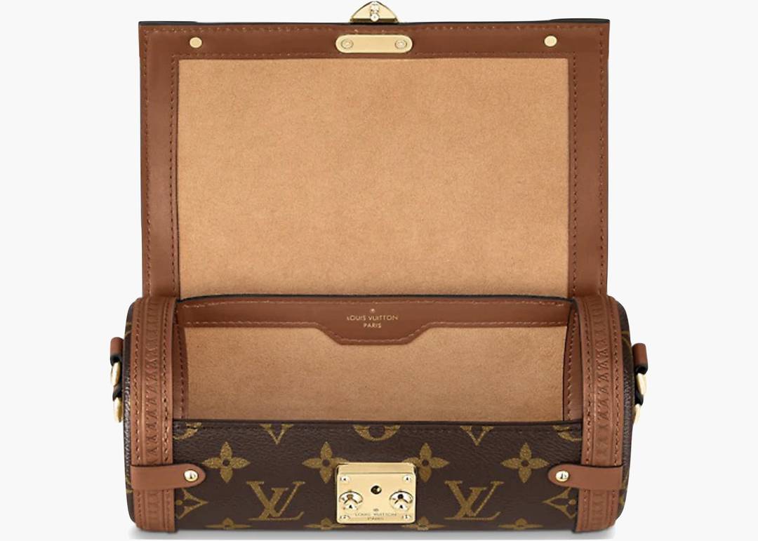 Louis Vuitton Ebene Monogram Canvas Papillon Trunk Gold Hardware, 2021, Brown Womens Handbag