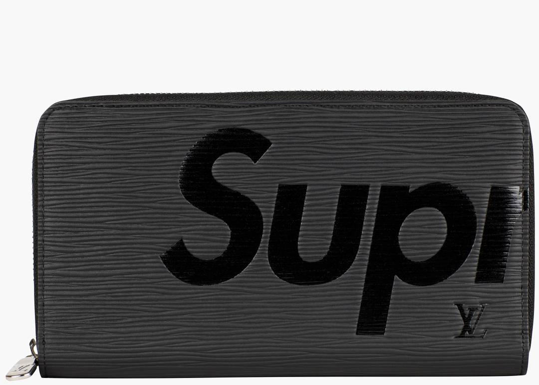 Louis Vuitton X Supreme Zippy Wallet. M67723. Black Epi Leather. LV