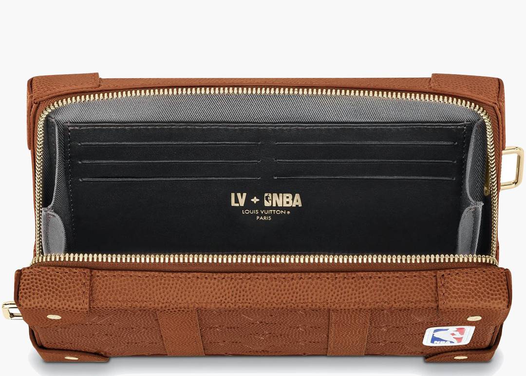 Louis Vuitton x NBA Soft Trunk Wallet Ball Grain Leather Brown in Leather  with Gold-tone