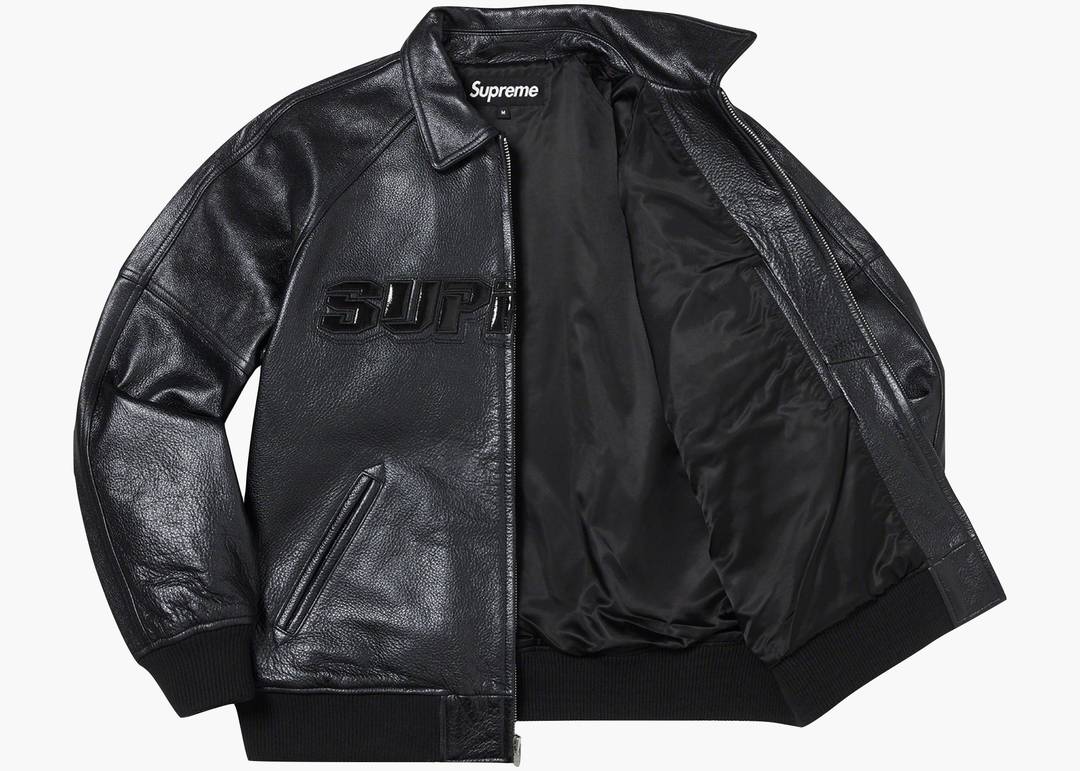 Louis Vuitton By Supreme Leather Bomber Jacket - looking at toys