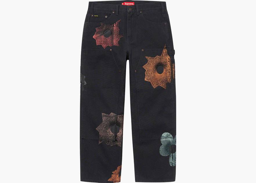 Supreme Nate Lowman Double Knee Painter Pant Black | Hype