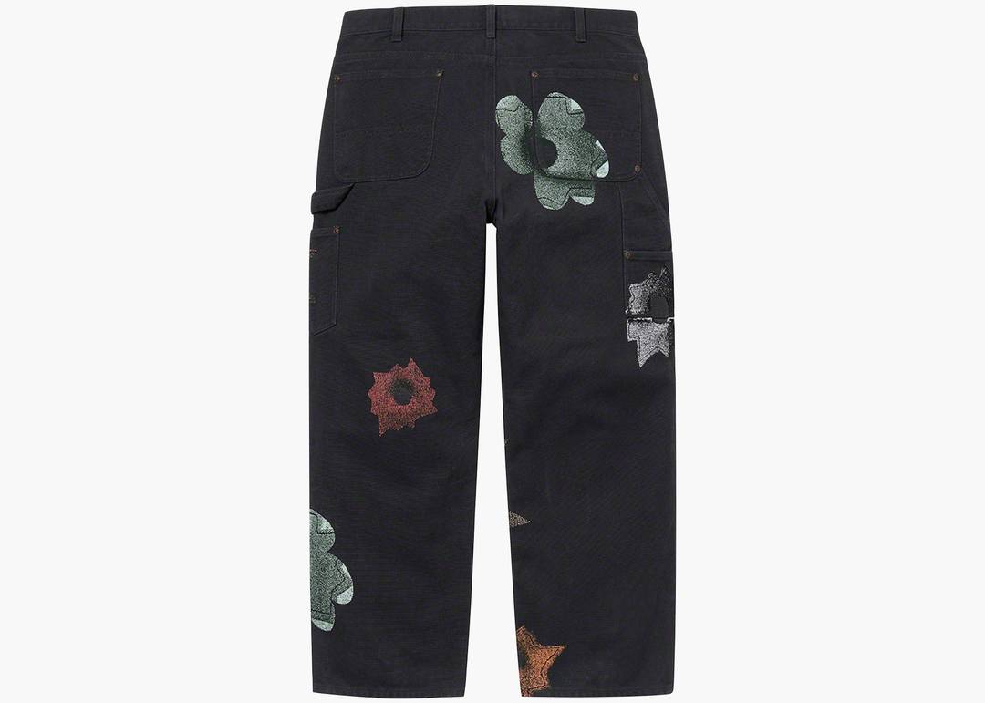 Supreme Nate Lowman Double Knee Painter Pant Black | Hype Clothinga