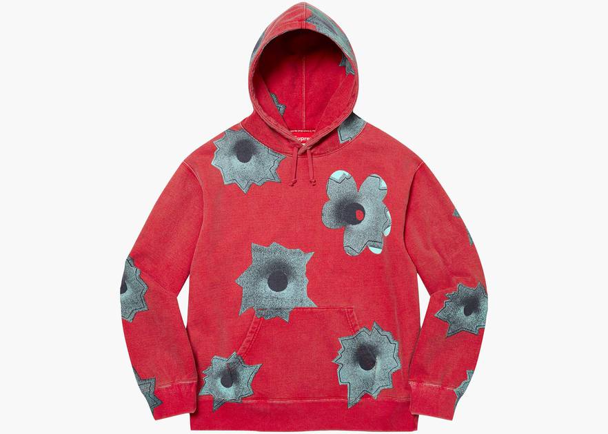 Supreme Nate Lowman Hooded Sweatshirt Red | Hype Clothinga