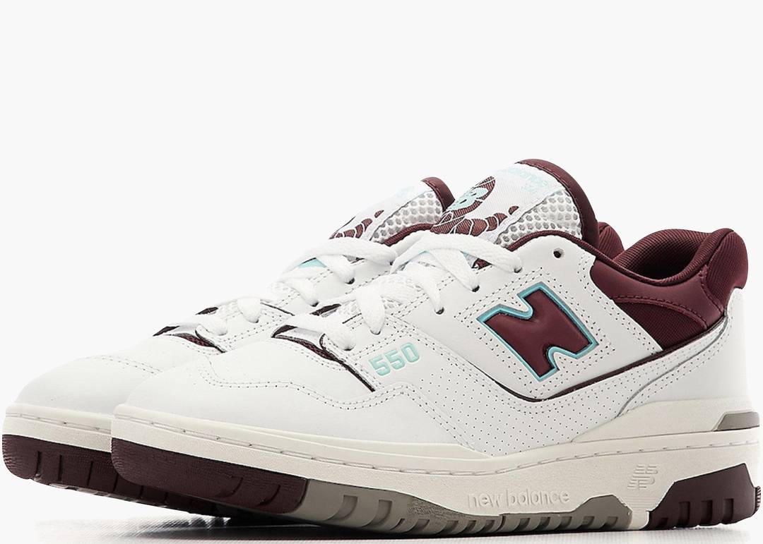 New Balance 550 Burgundy Cyan Sneaker Review and On-Foot Look