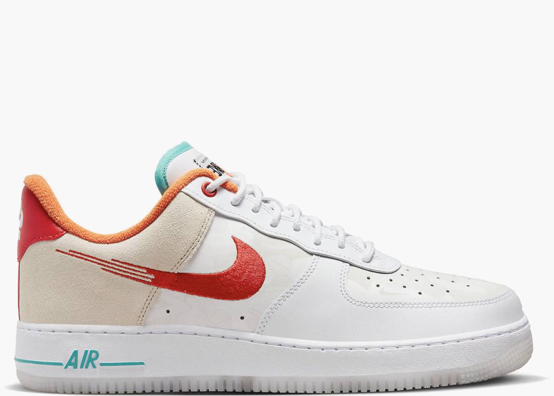Nike Air Force 1 Low '07 PRM Just Do It White Red Teal | Hype Clothinga