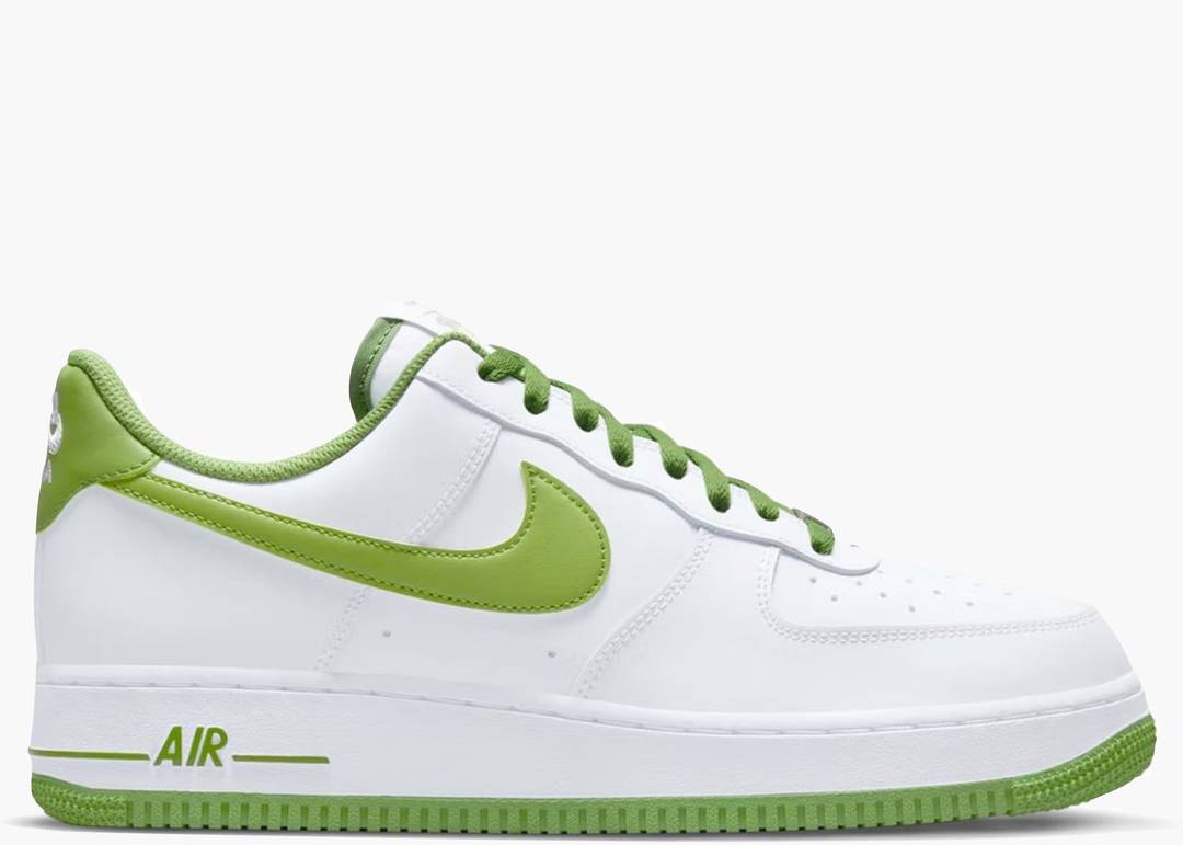 Nike Air Force 1 '07 Shoes White Chlorophyll Green Apple Shoes  DH7561-105 Mens