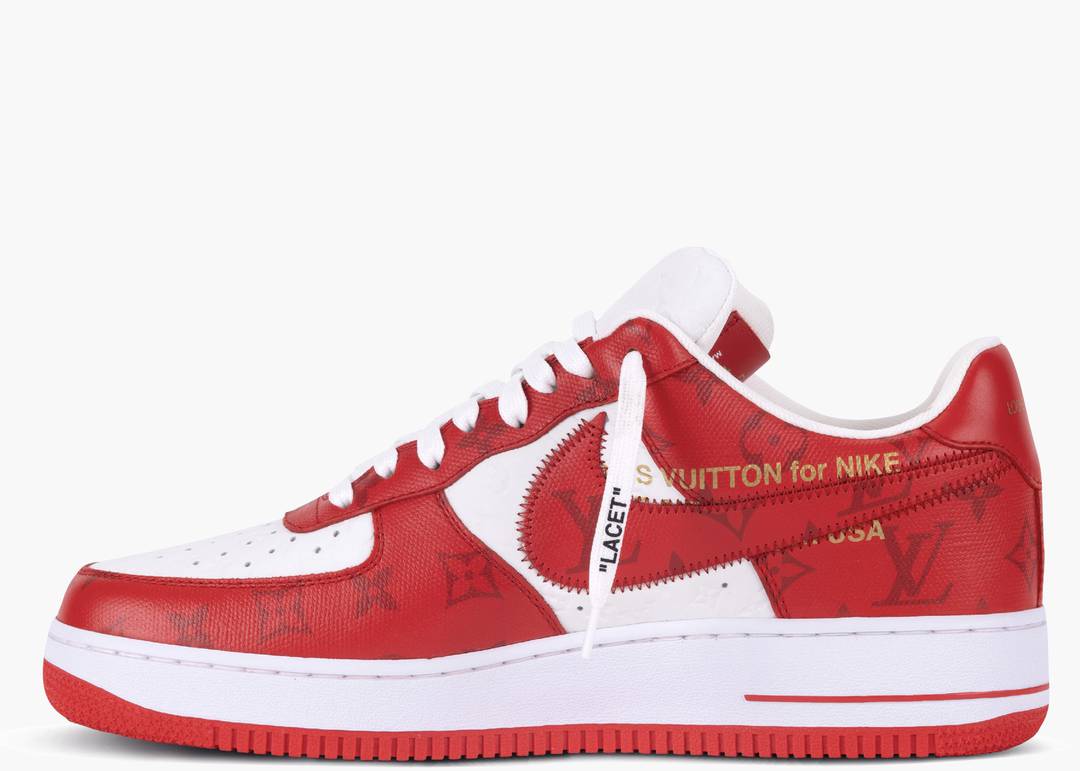 Louis Vuitton Nike Air Force 1 Low By Virgil Abloh White Red – Sneaker Plug  India