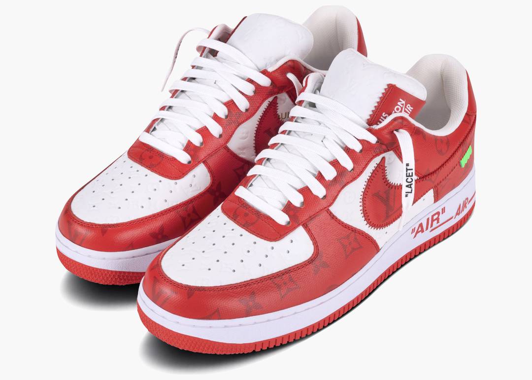 $20,000 Louis Vuitton Nike Air Force 1 Red By Virgil Abloh FIRST