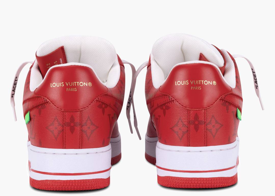 red louis vuitton air forces