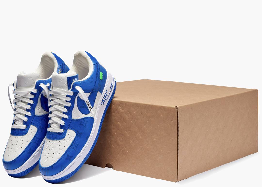 Nike Air Force 1 Low by Virgil Abloh x Louis Vuitton LV BlueWhite 1A9VAO US 8½