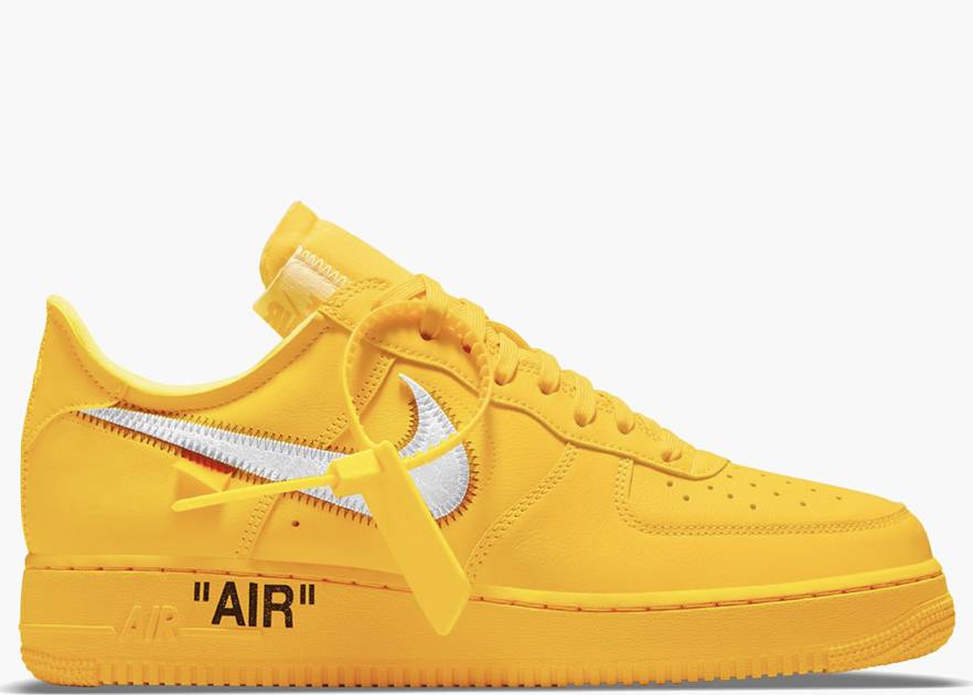 Nike Air Force 1 Low Off White University Gold Metallic Silver