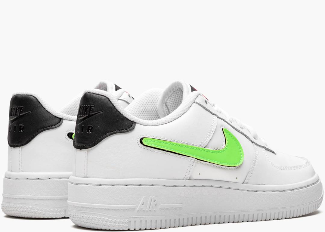 NIKE AIR FORCE 1 LOW MULTI SWOOSH GREEN WHITE for £115.00