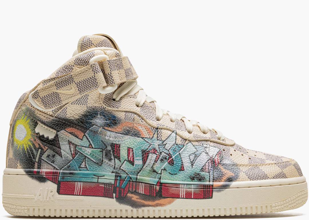 Louis Vuitton x Nike Air Force 1 Mid Graffiti | Size 8