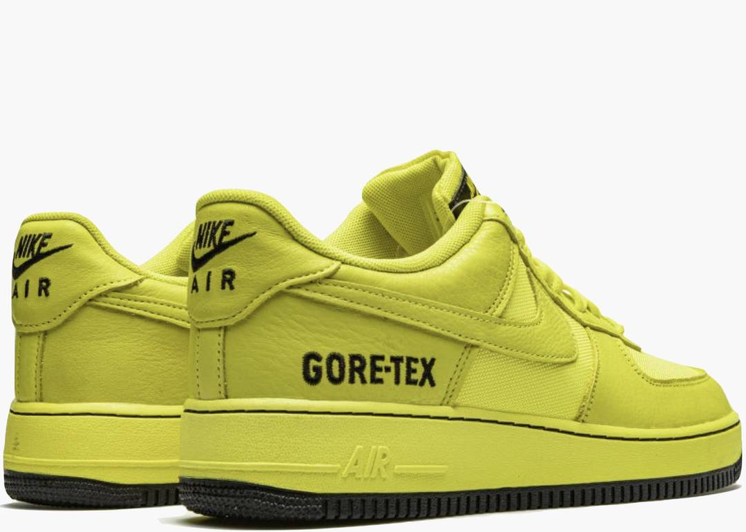 2019 NIKE AIR FORCE 1 GTX GORE-TEX DYNAMIC YELLOW/BLACK CK2630-701 size 8