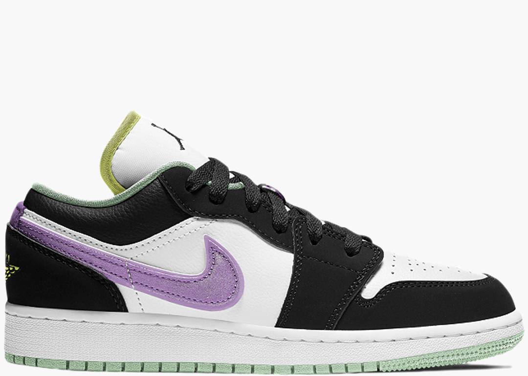 black white purple jordans