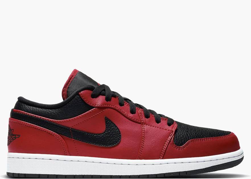 Nike Air Jordan 1 Low Reverse Bred Pebbled Swoosh | Hype Clothinga