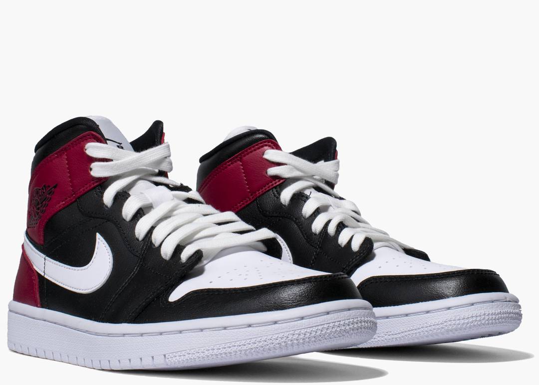 Nike Air Jordan 1 Mid Black Noble Red (w)