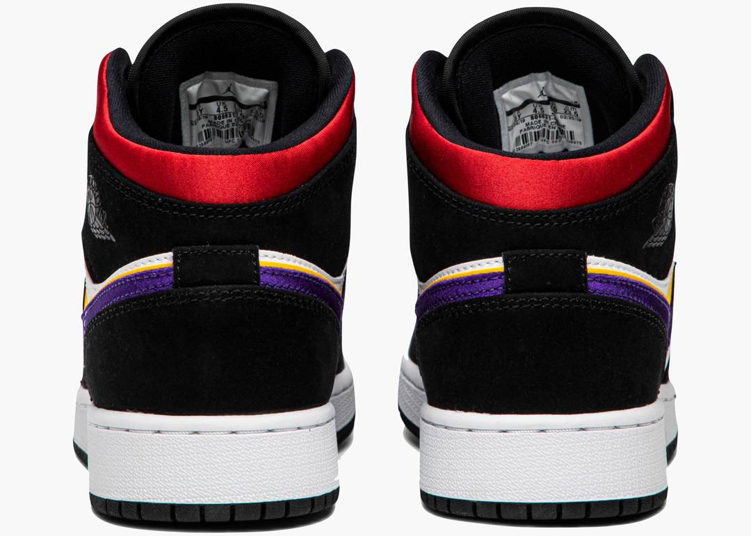 Nike Air Jordan 1 Mid Lakers Top 3 For Sale Off 67