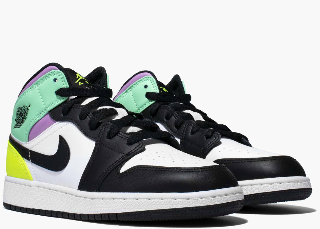 Nike Air Jordan 1 Mid Pastel Black Toe (GS)