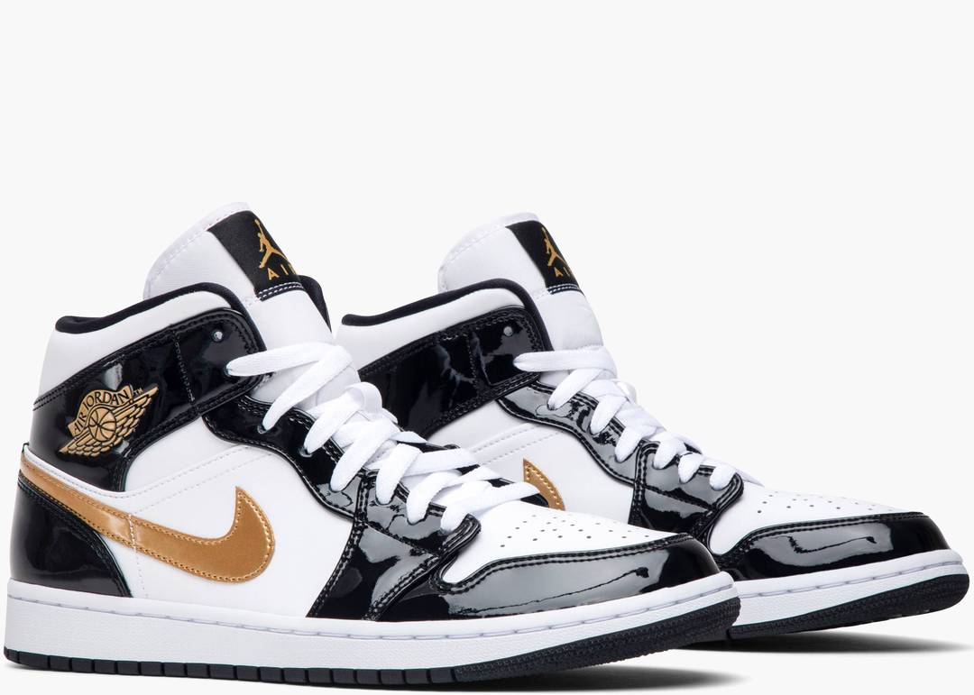 air jordans black white and gold