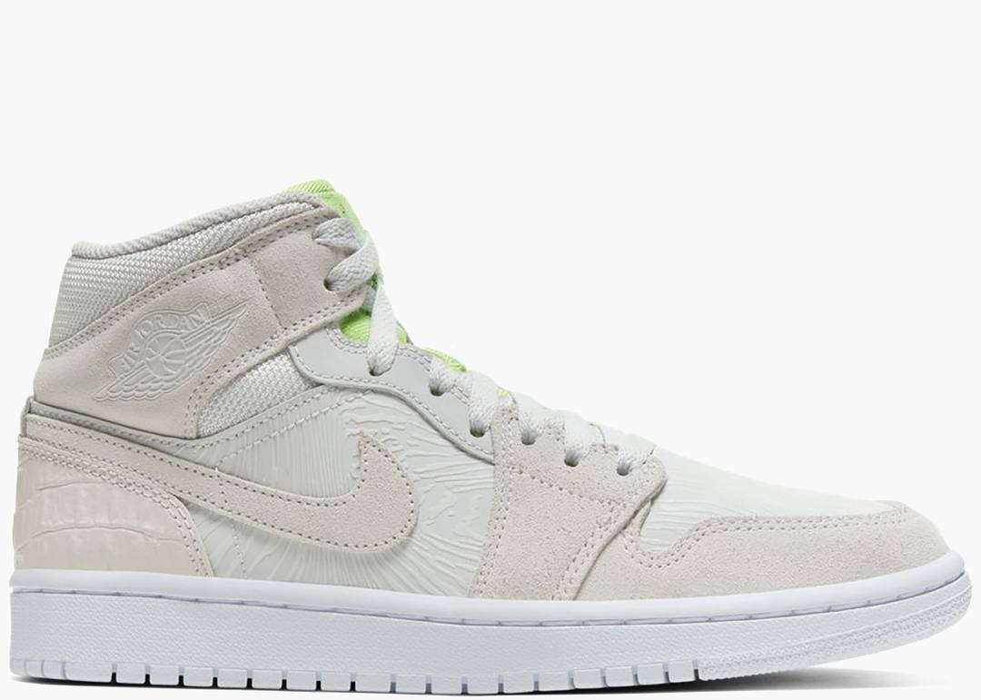 Air Jordan 1 Mid Vast Grey Ghost Greenスニーカー