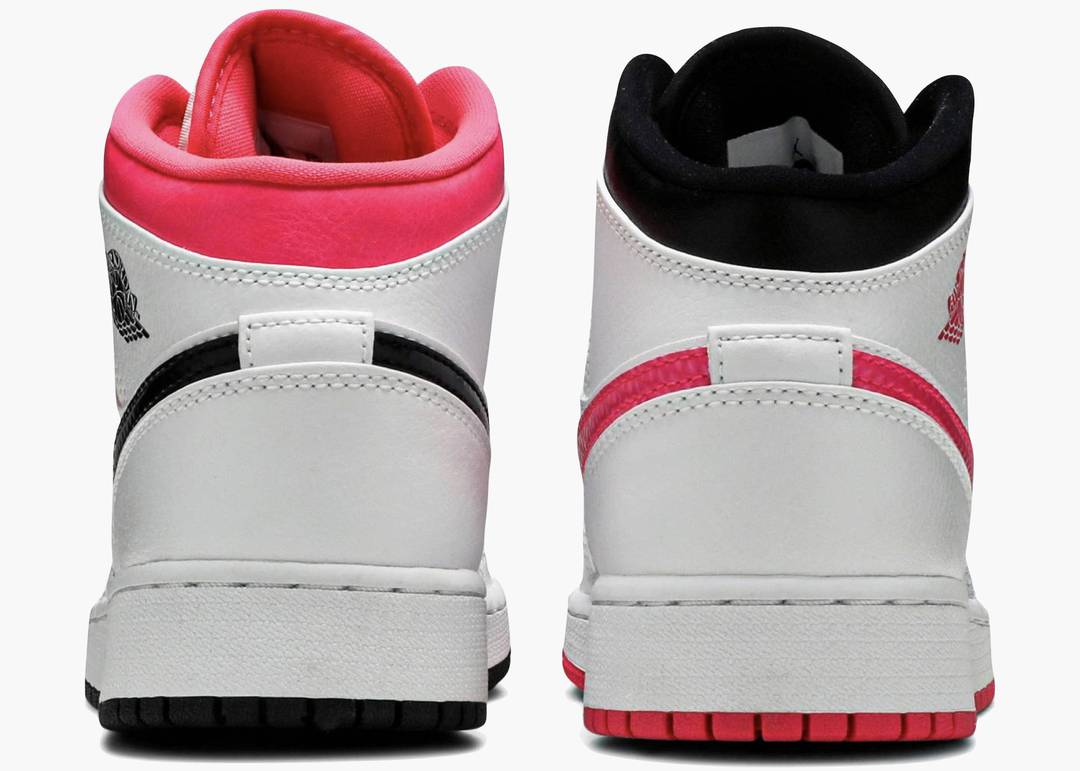 Nike Air Jordan 1 Mid White Black Hyper Pink (gs)