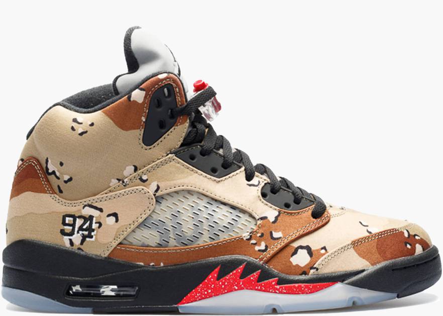 Nike Air Jordan 5 Retro Supreme Desert Camo