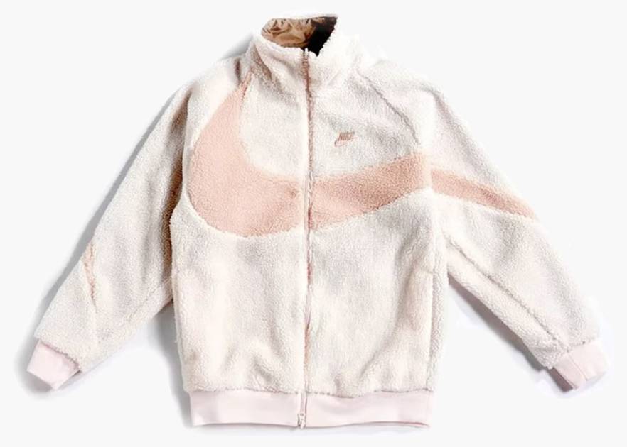 Nike Big Swoosh Reversible Boa Jacket (Asia Sizing) Light Soft Pink