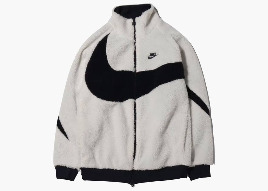 Nike Big Swoosh Reversible Boa Jacket (Asia Sizing) White Black | Hype ...