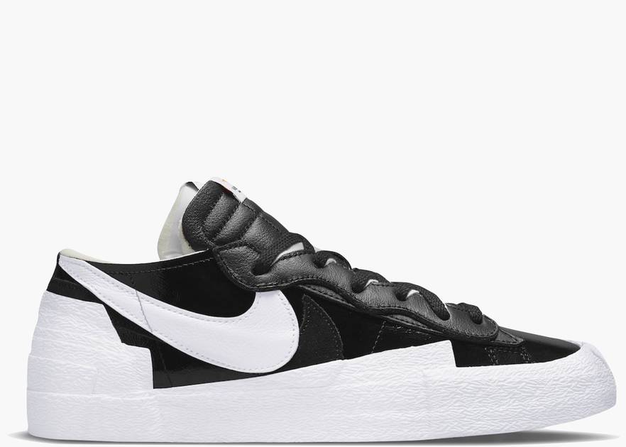 Nike Blazer Low Sacai Black Patent Leather | Hype Clothinga